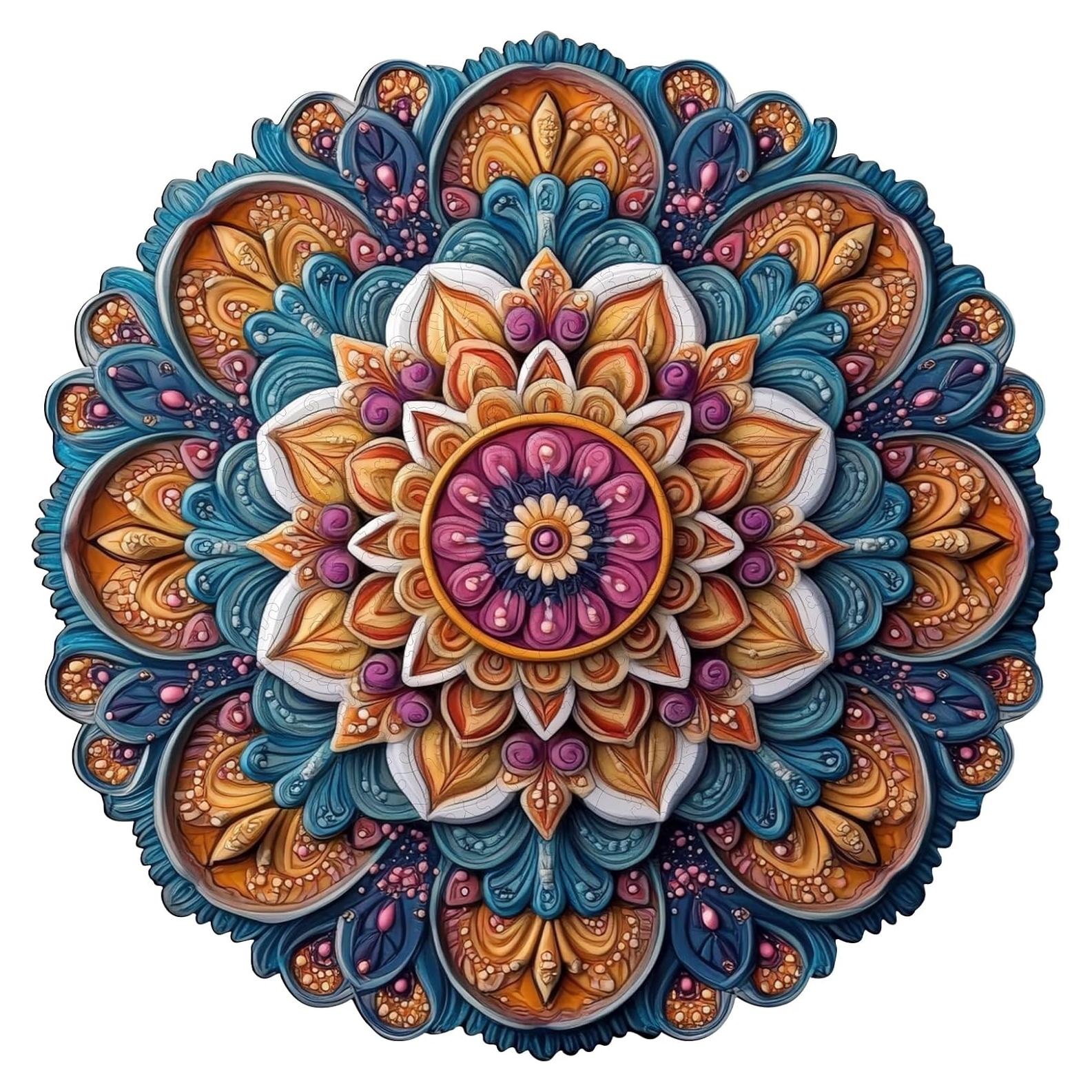 Rompecabezas de Madera Jiroinlly 500 Piezas Mandala 42.4 cm