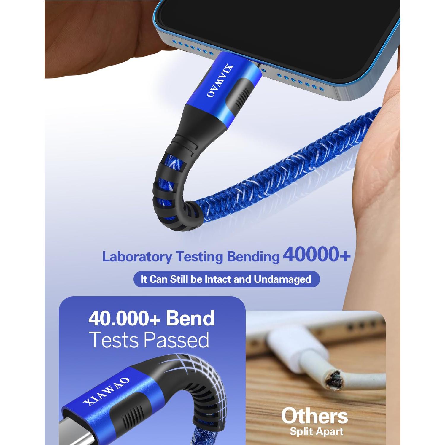 Cable USB A a USB C XIAWAO 0.91m 5-Pack Carga Rápida 3A