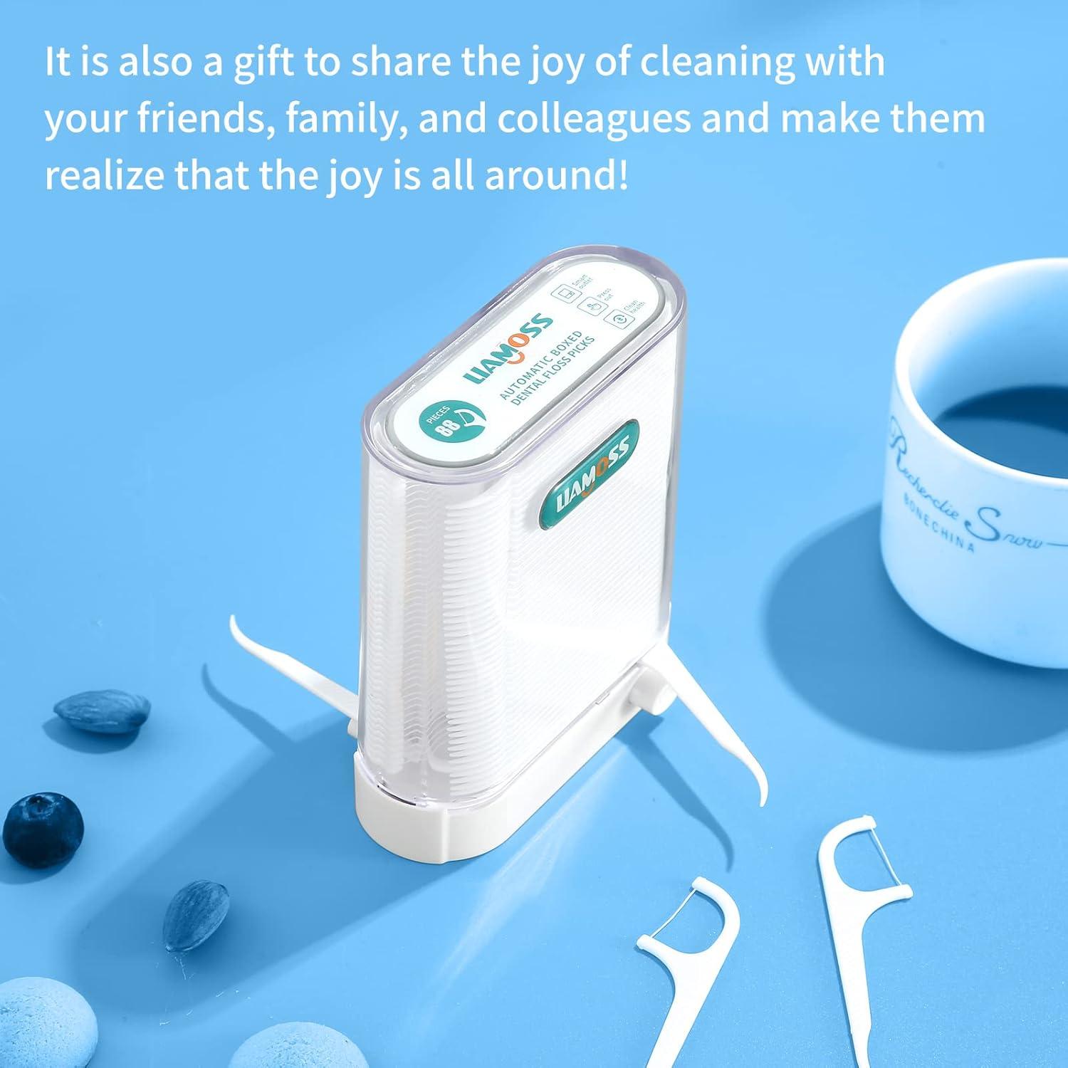 Dispensador de Hilo Dental LIAMOSS con 188 Palillos - Portátil y Resistente