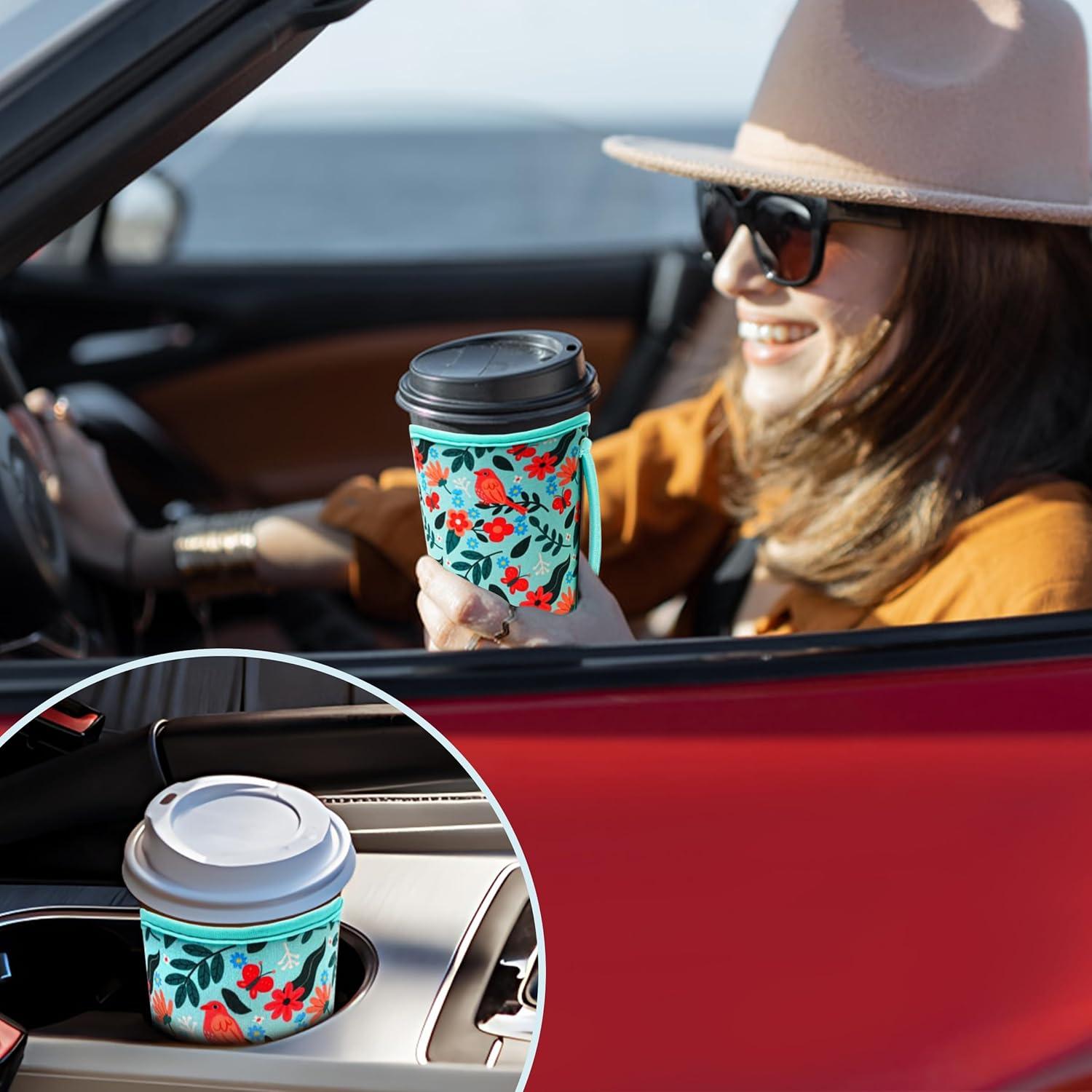 Paquete de 3 fundas reutilizables KJQJLY para café helado