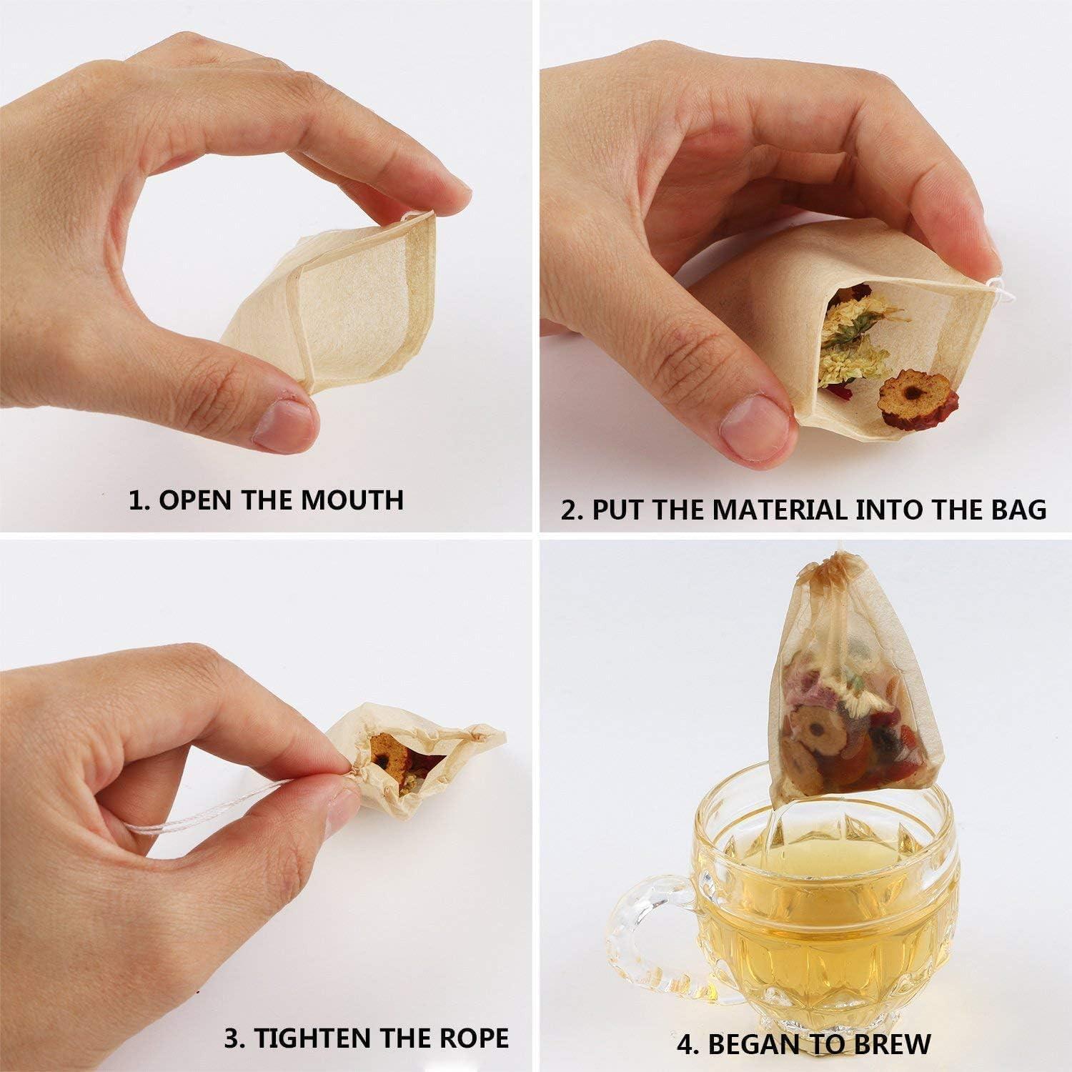 Bolsas de Filtro de Té Shelling Home 100 Pcs 5x7cm Madera