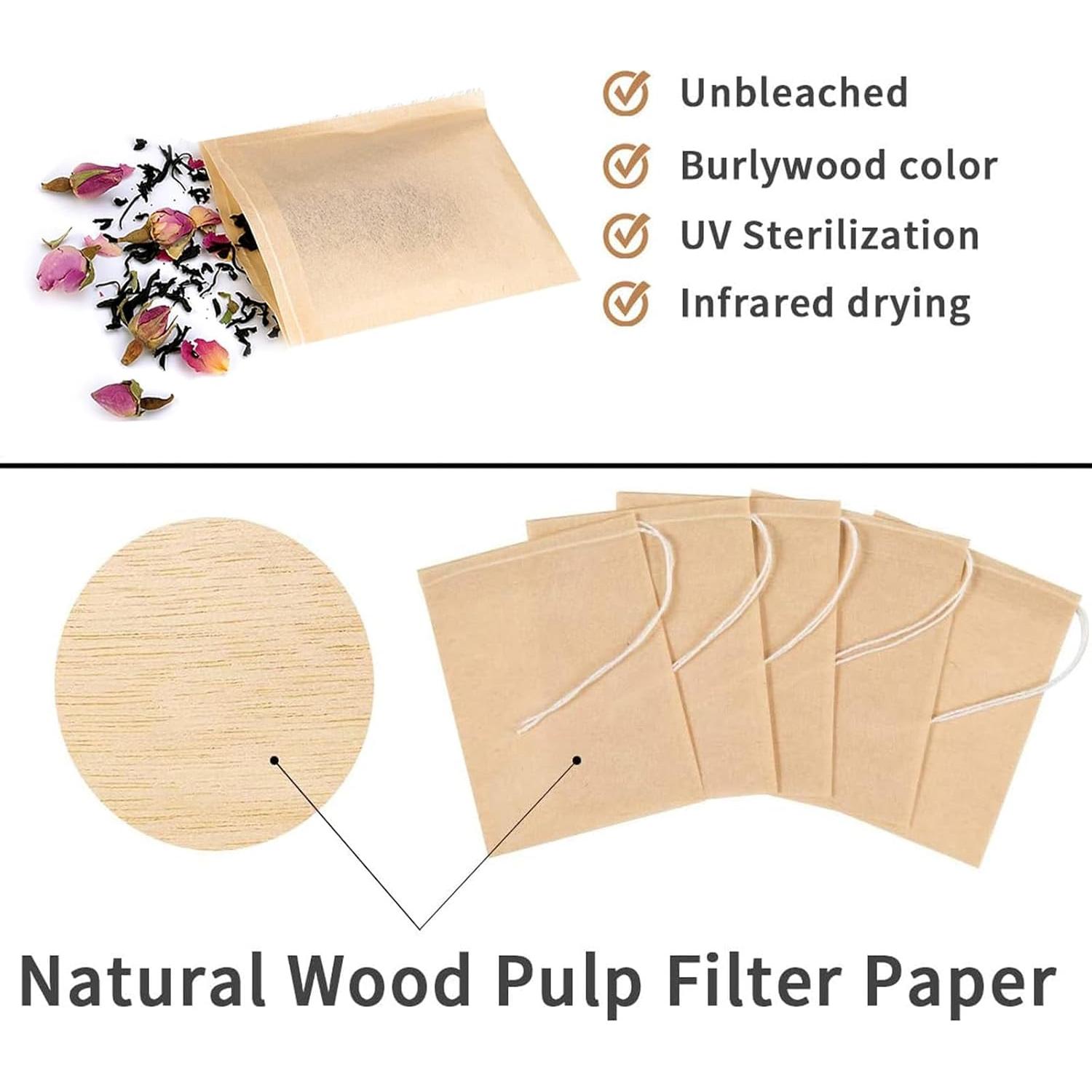 Bolsas de Filtro de Té Shelling Home 100 Pcs 5x7cm Madera