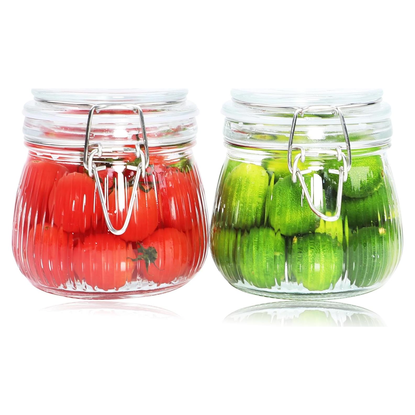 Tarros de vidrio herméticos GMCOZY 473 ml - 2 unidades