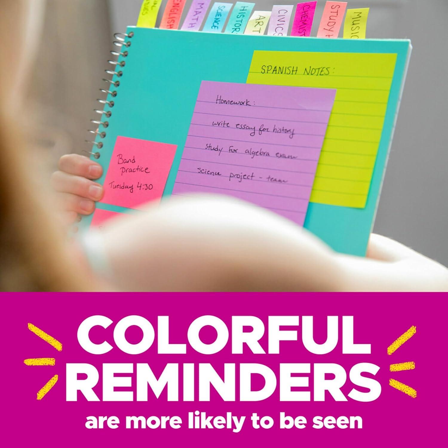 Notas Adhesivas Post-it Super Sticky 10 Blocs 7.62 cm Neons