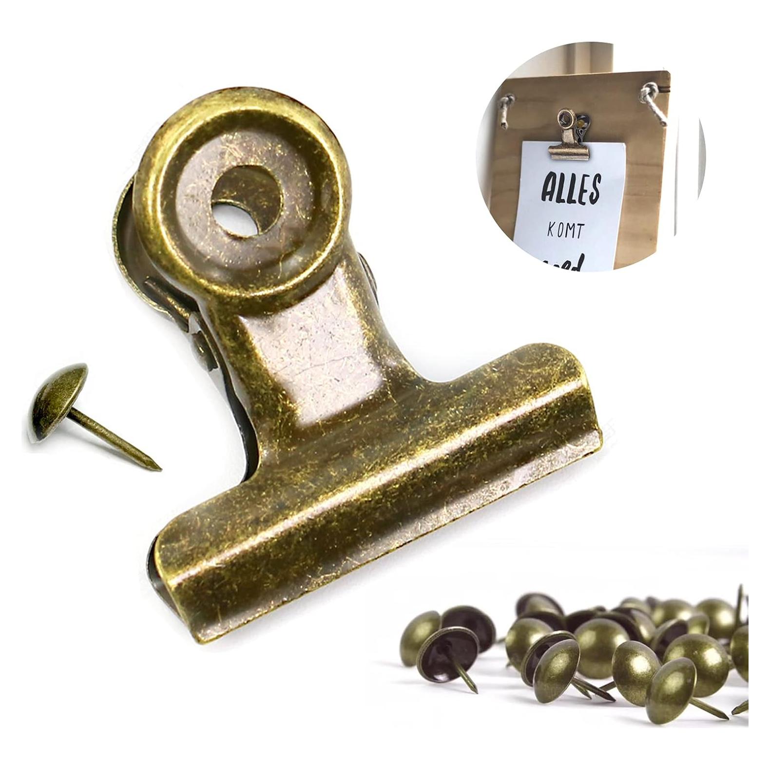 Paquete de 32 Clips de Metal YUCHIYA 2.16 cm Bronce