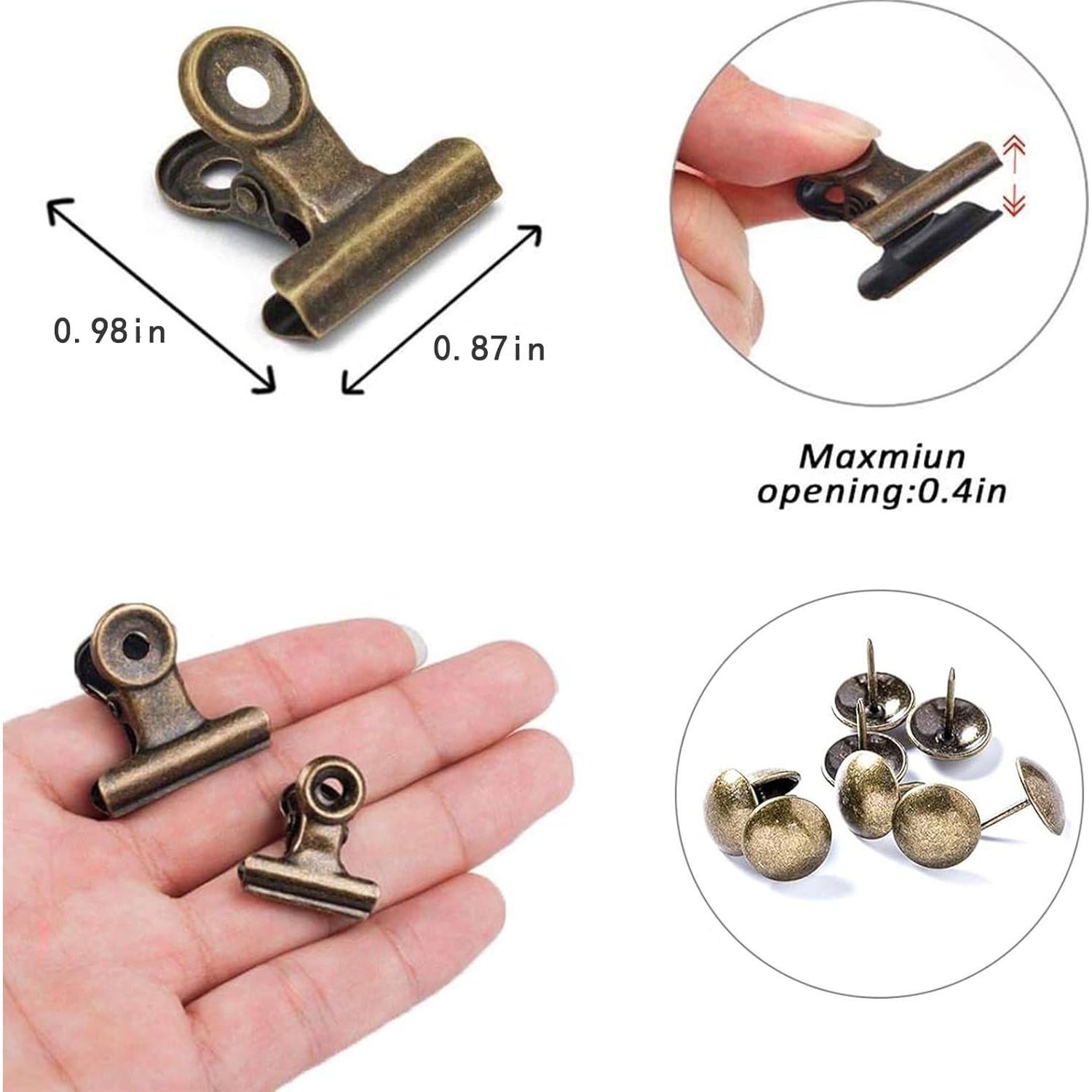 Paquete de 32 Clips de Metal YUCHIYA 2.16 cm Bronce