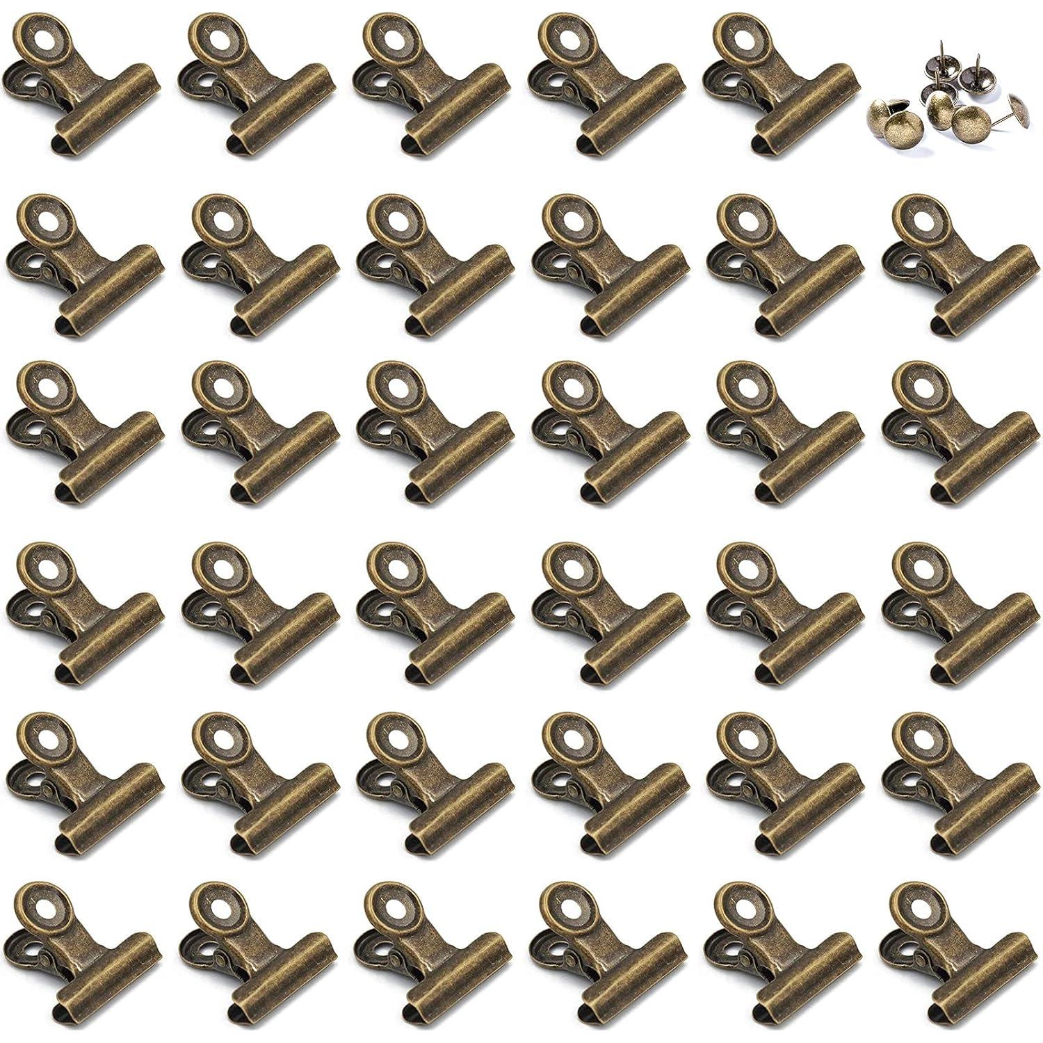 Paquete de 32 Clips de Metal YUCHIYA 2.16 cm Bronce
