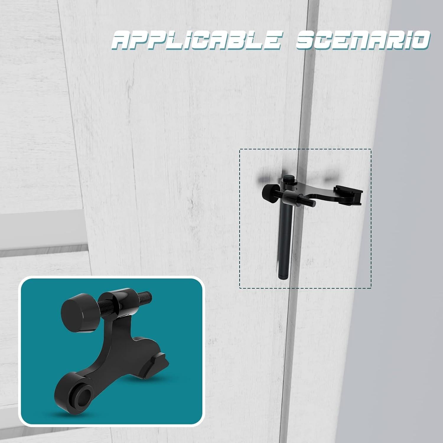 Topes de Puerta con Pasador de Bisagra DonYoung - 4 Piezas Negro