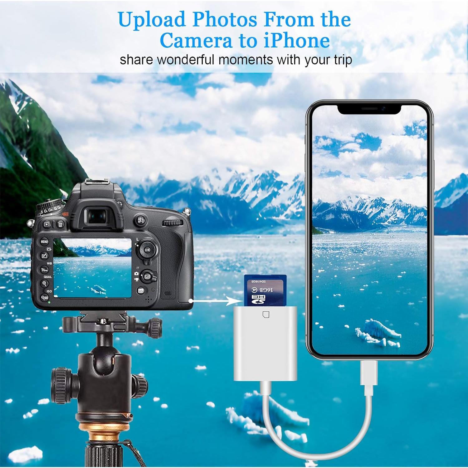 Lector de tarjeta SD a Lightning WORLDBOYU para iPhone/iPad