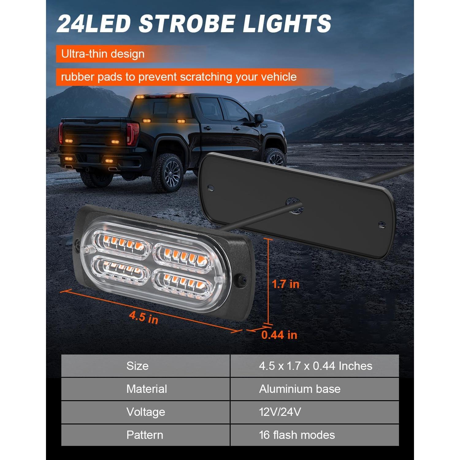 Luces Estroboscópicas de Emergencia AnTom AT-00824ZW-A 24 LED