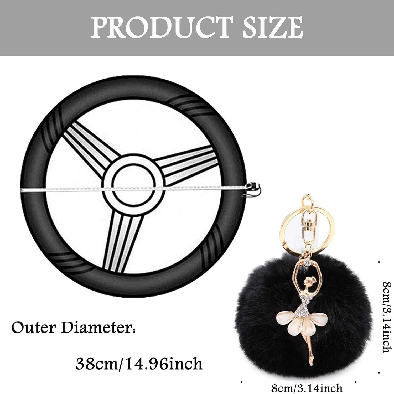 Juego de Fundas de Volante ZYNQACC 4 Piezas Esponjoso Negro