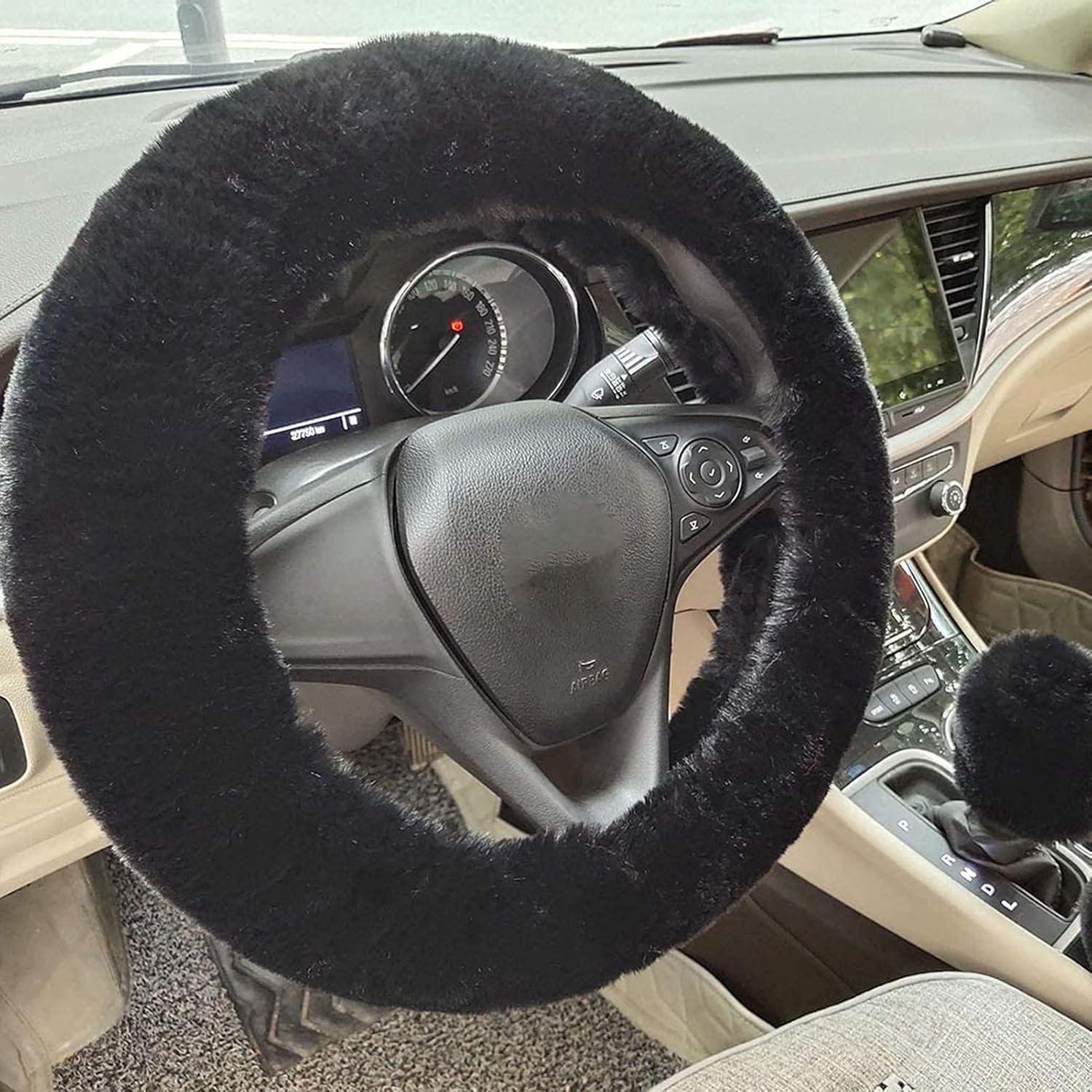 Juego de Fundas de Volante ZYNQACC 4 Piezas Esponjoso Negro