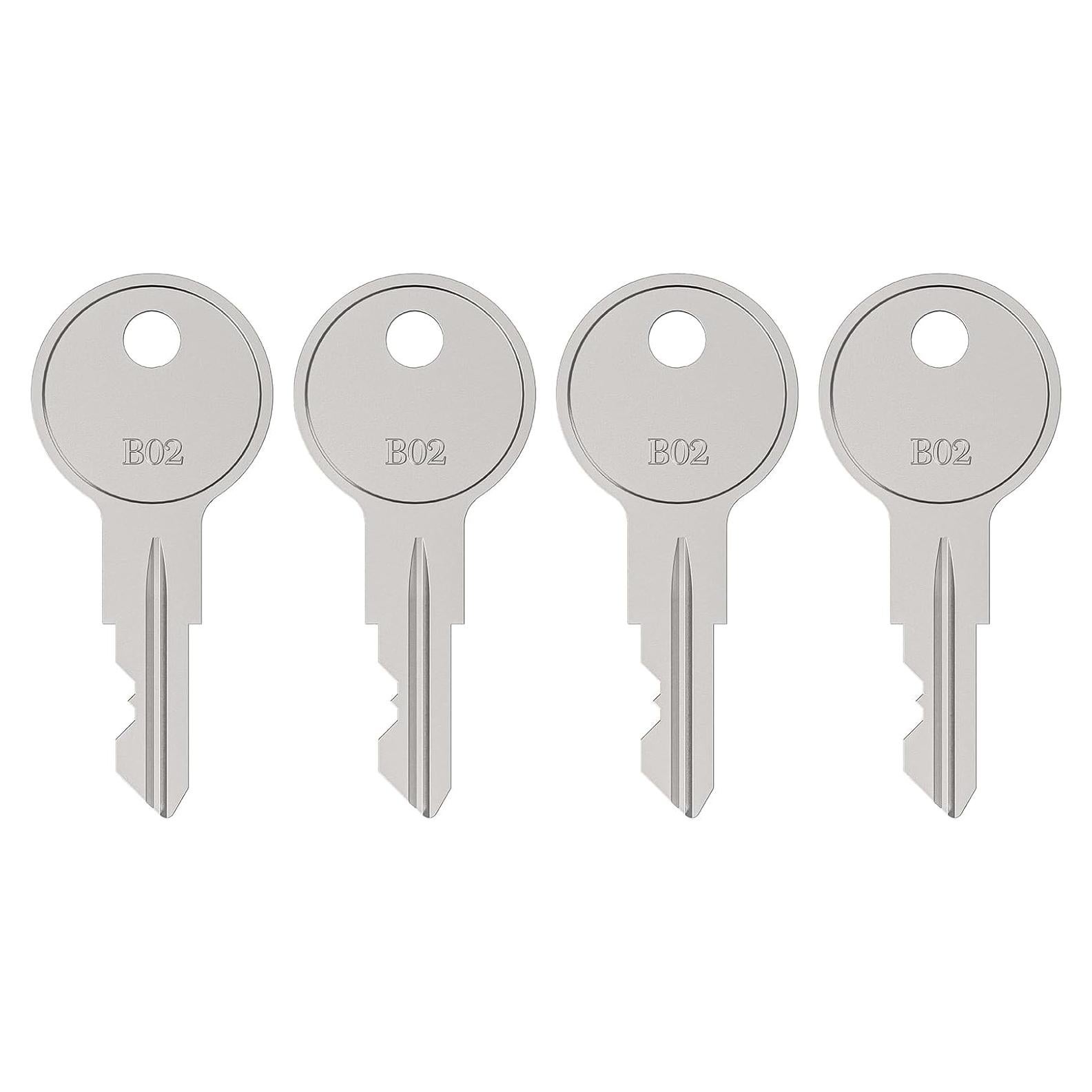 Llaves de Reemplazo B02 Xinxinlin Paquete de 4 para Cerraduras de Herramientas