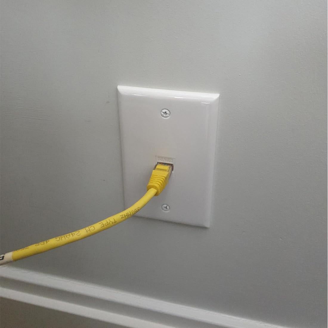 Placa de Pared Ethernet Hembra a Hembra BUPLDET CAT6 Blanca