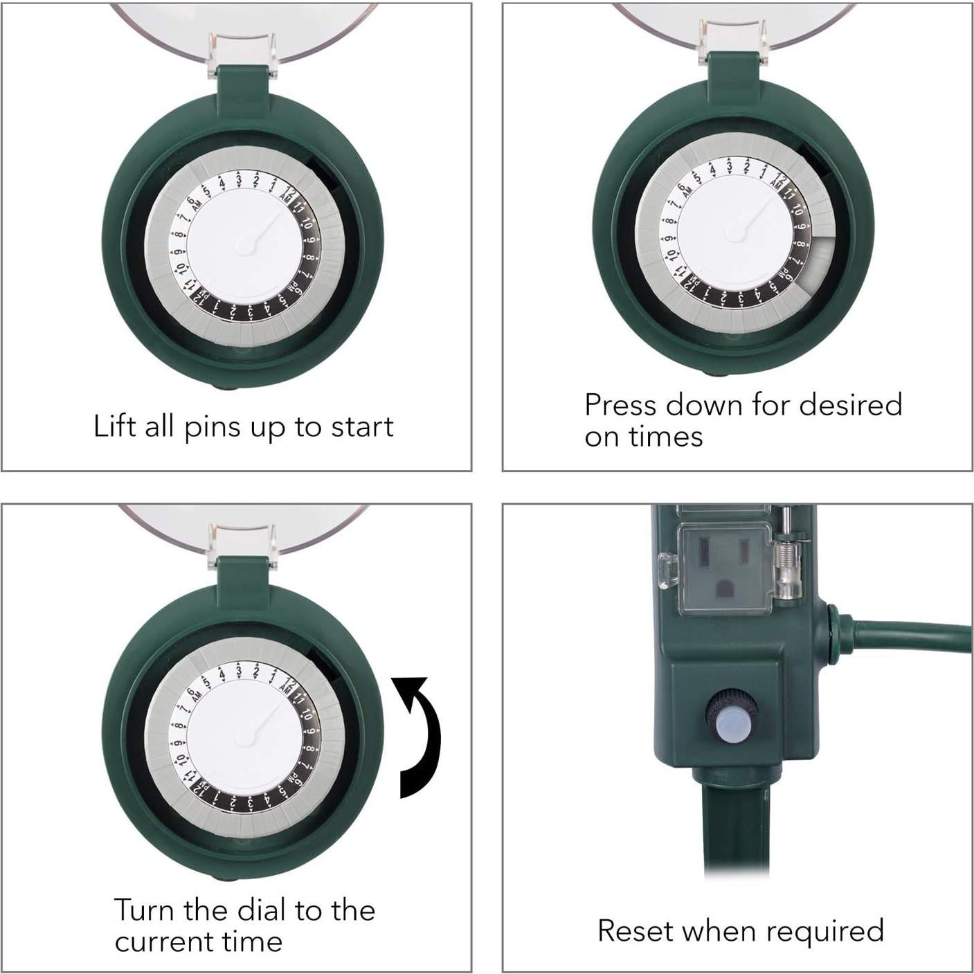 Temporizador Mecánico Exterior BN-LINK 6 Salidas 1875W 1.83m