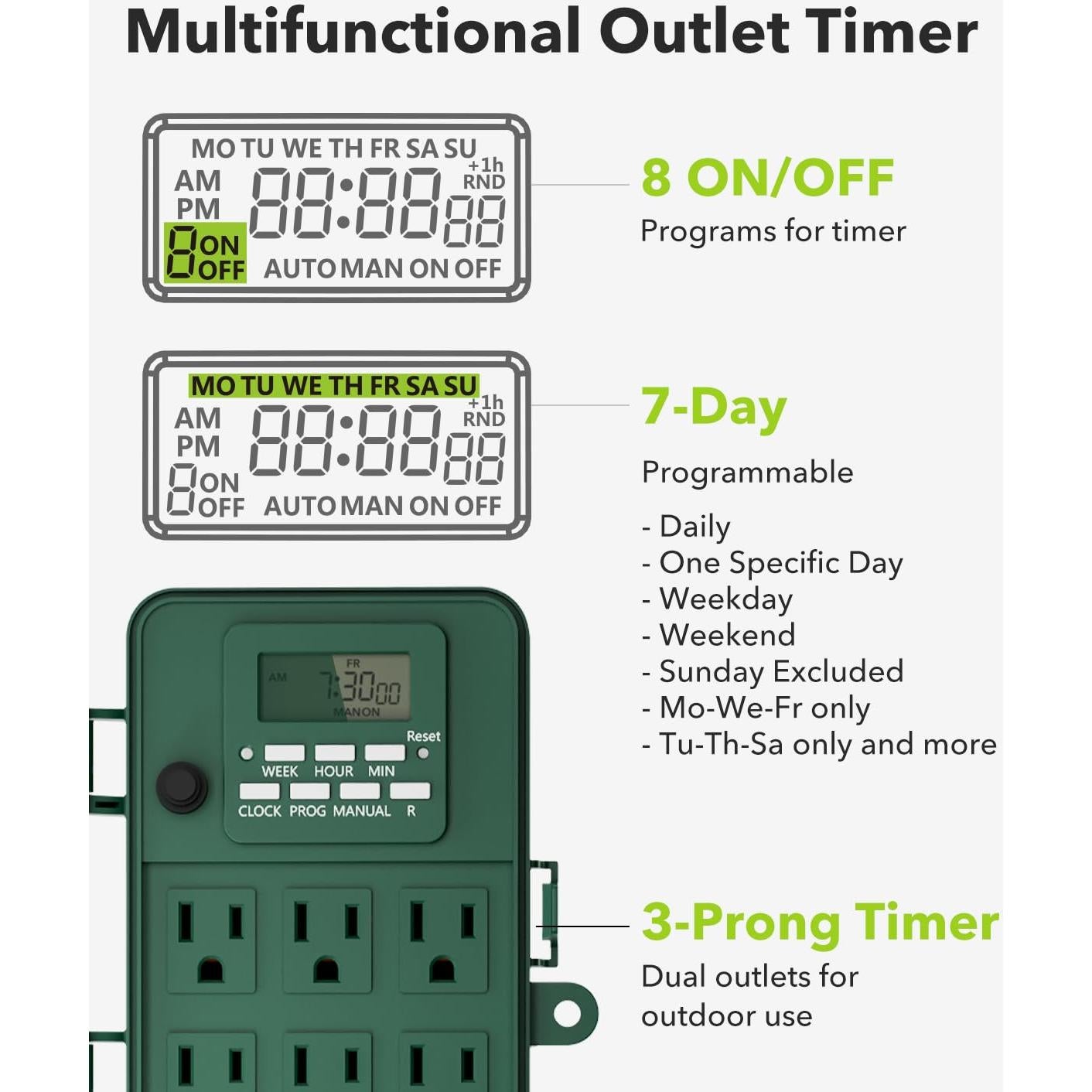 Temporizador Digital Exterior BN-LINK BNC-U3S 6 Salidas 1.83m