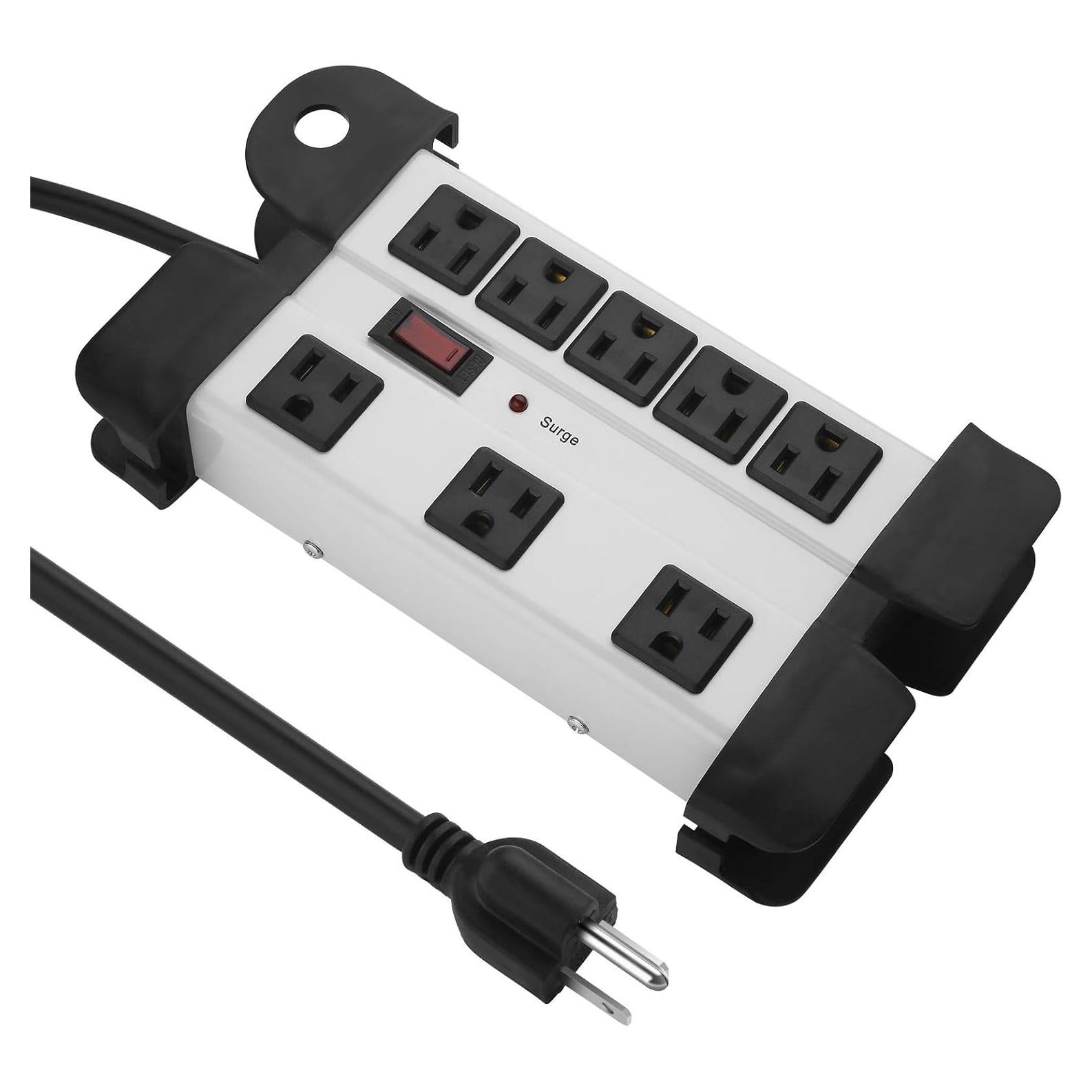 Regleta de Energía Industrial CCCEI 8 Salidas 1200J Gris 1.83m