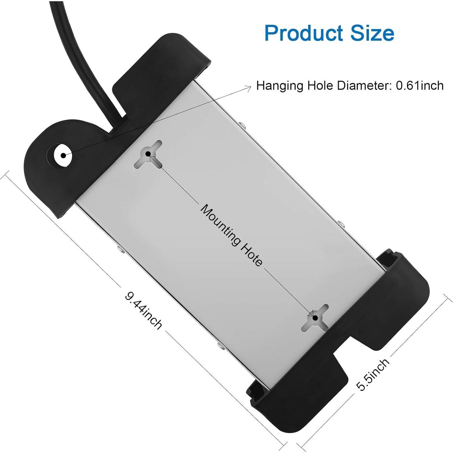 Regleta de Energía Industrial CCCEI 8 Salidas 1200J Gris 1.83m