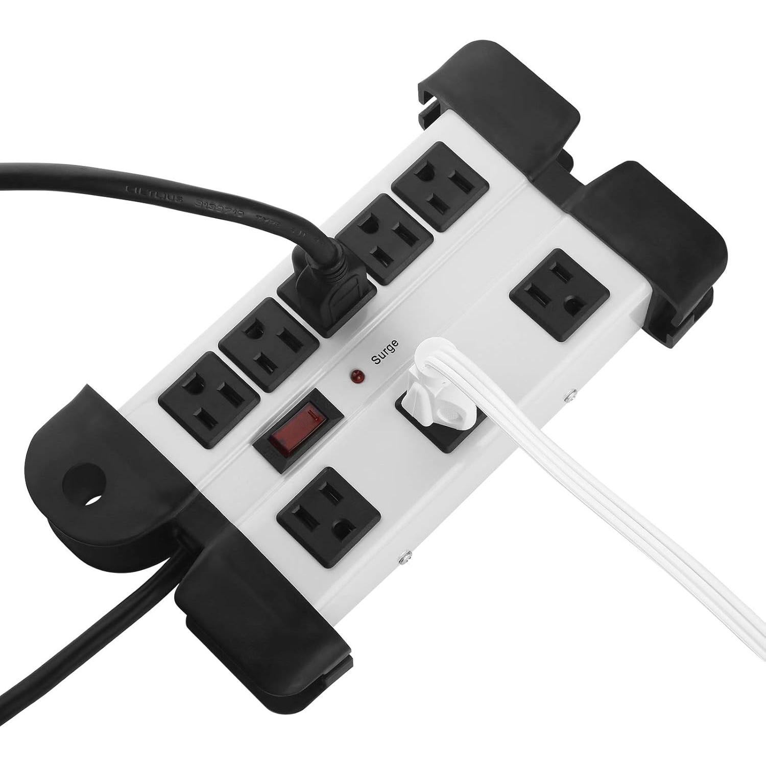 Regleta de Energía Industrial CCCEI 8 Salidas 1200J Gris 1.83m