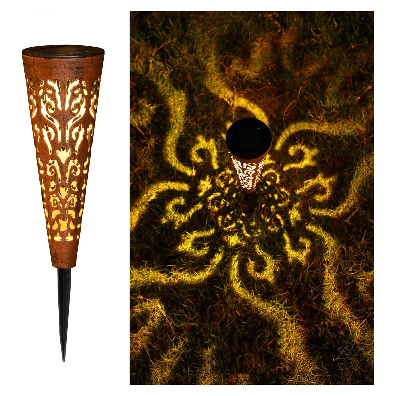 Luces Solares de Jardín Go2garden 6Pcs Estacas Cobre Vintage