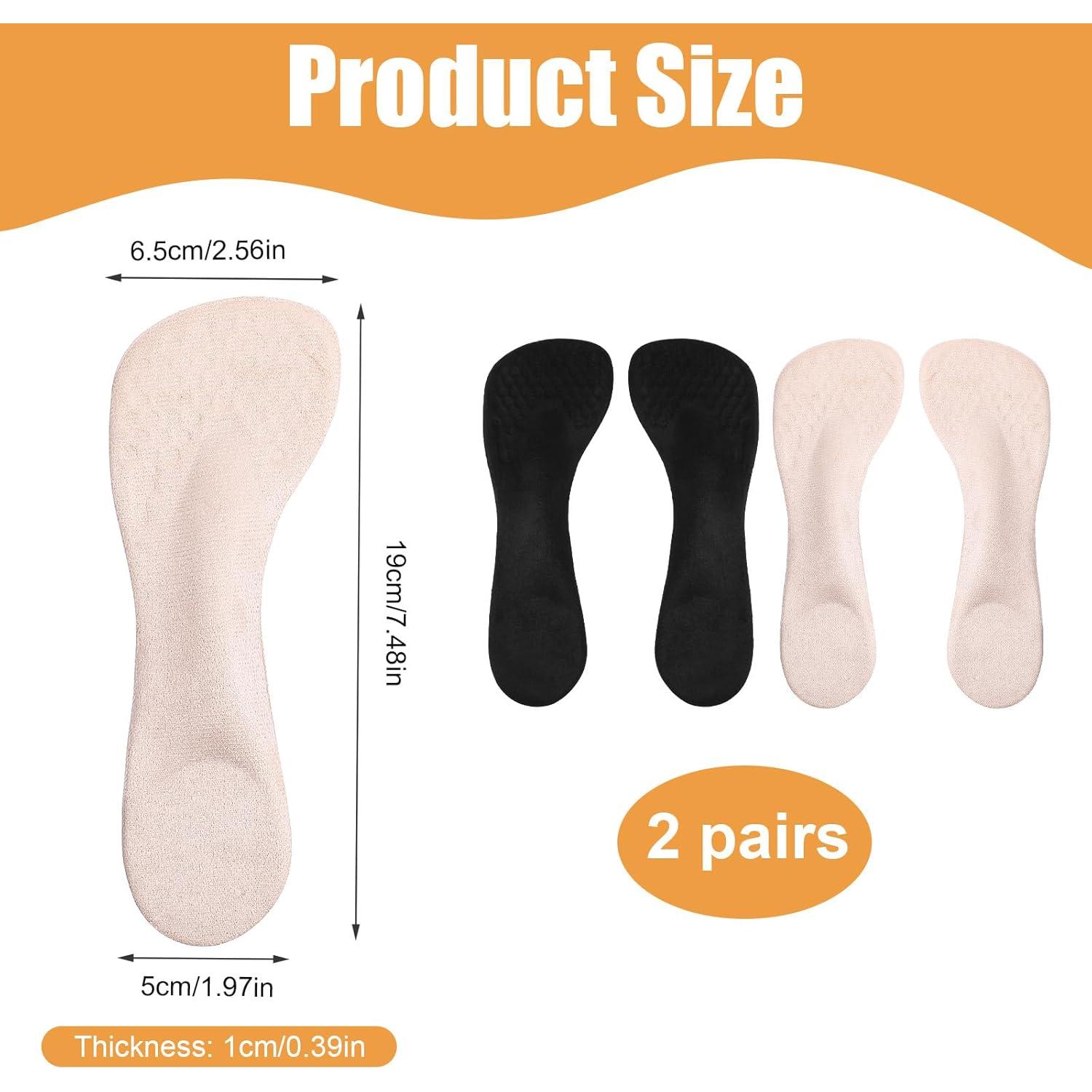 2 Pares Plantillas de Gel para Tacones Mujeres 6-7.5 Alivio Dolor