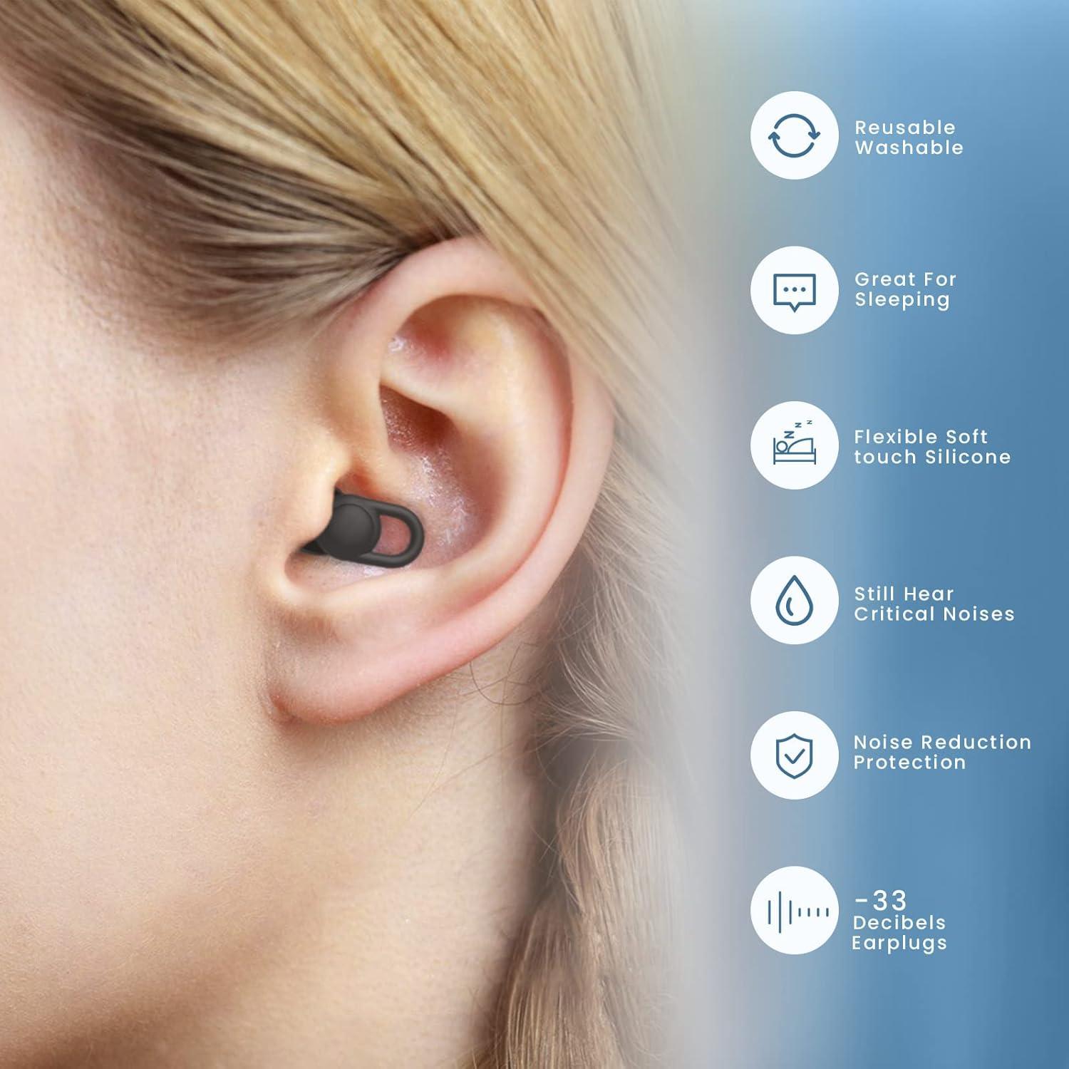 Tapones de Silicona OEDOC para Reducción de Ruido 33dB - 16 Puntas XS/S/M/L