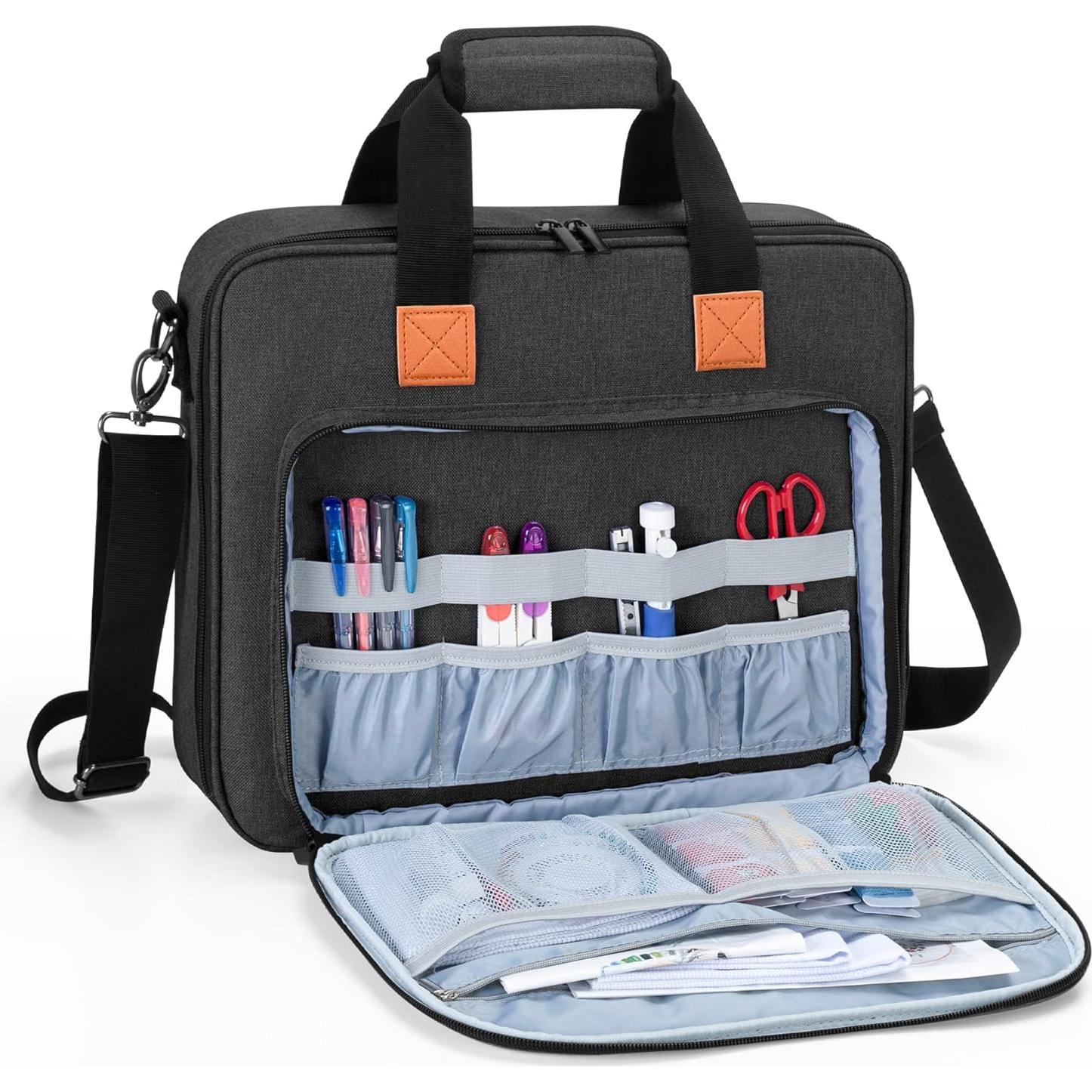 Bolsa de Proyecto de Bordado LUXJA Negra 38.7x7.6x31.8 cm