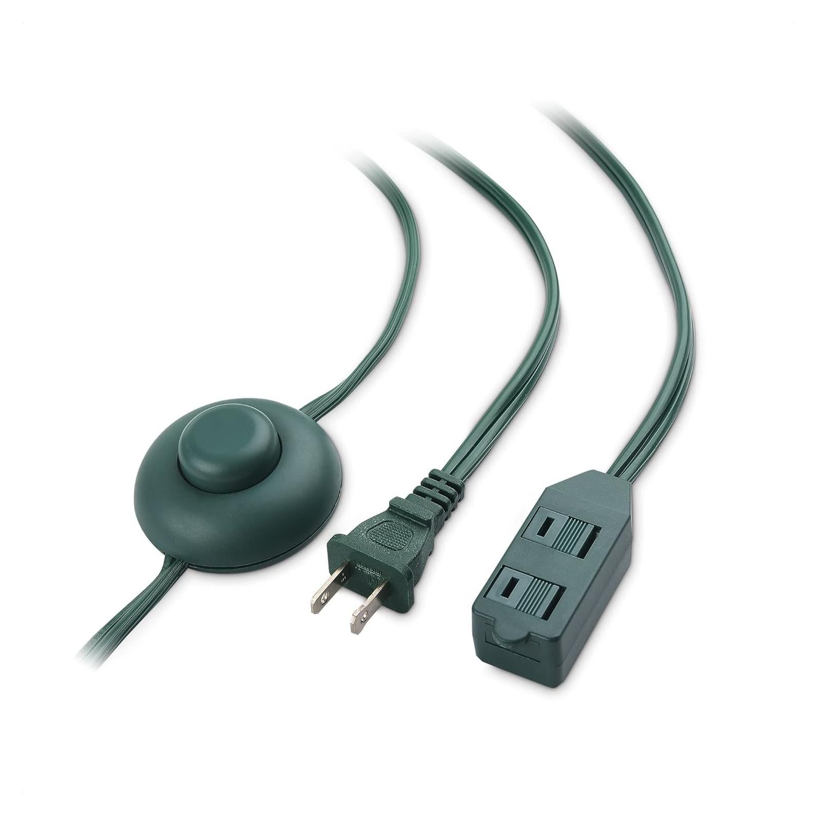 Cable de Extensión 3 Salidas Verde Cable Matters 3.05m con Interruptor