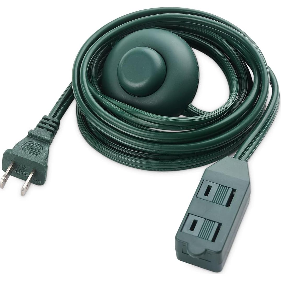 Cable de Extensión 3 Salidas Verde Cable Matters 3.05m con Interruptor