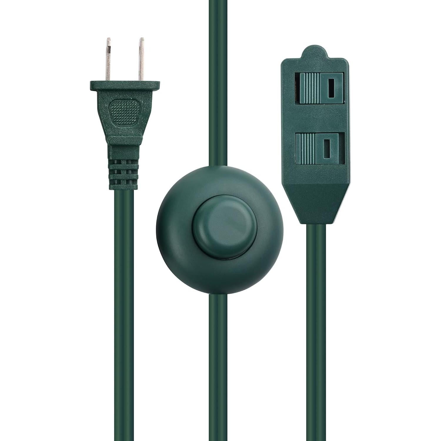 Cable de Extensión 3 Salidas Verde Cable Matters 3.05m con Interruptor