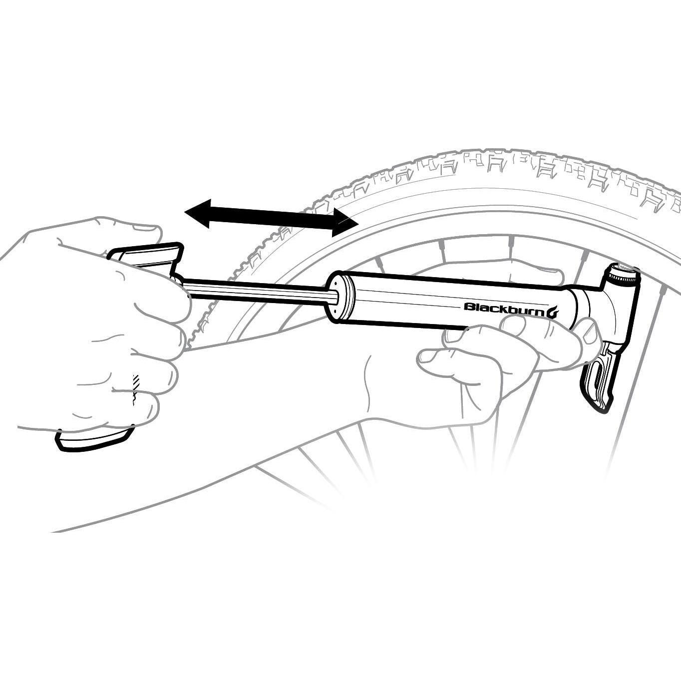 Mini bomba de bicicleta Blackburn Airstik Anyvalve 120 PSI