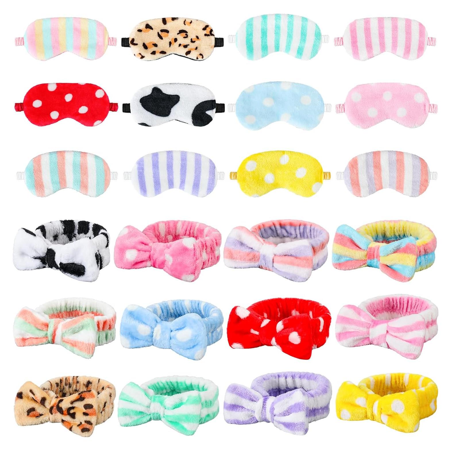 Xuhal 24 Piezas Suministros de Spa Diademas y Máscaras