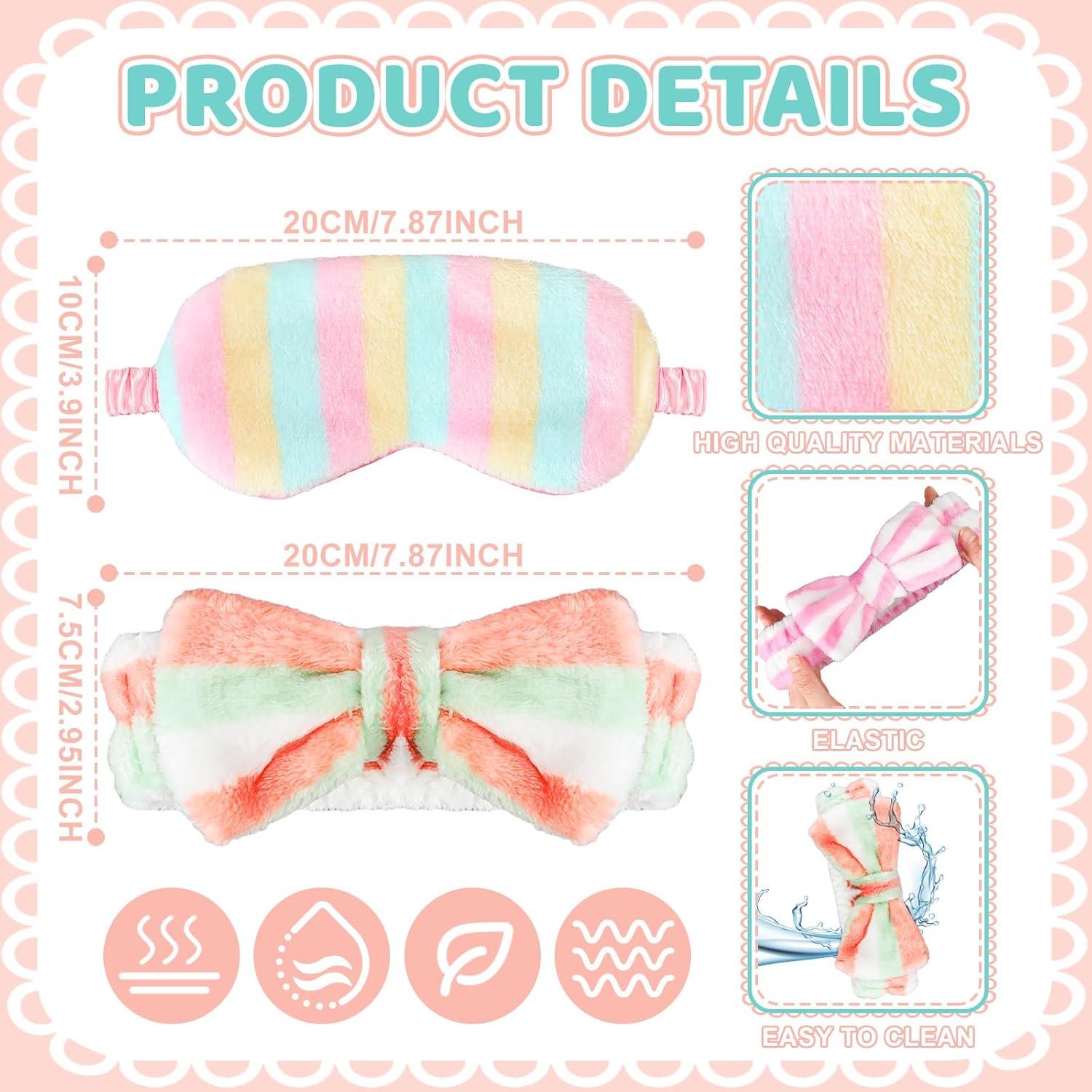 Xuhal 24 Piezas Suministros de Spa Diademas y Máscaras