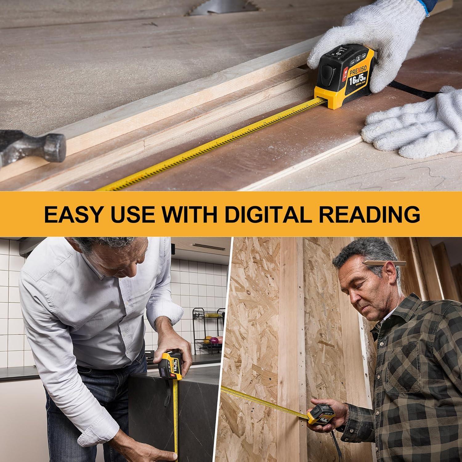 Cinta Métrica Digital PREXISO 4.88m - Herramienta de Medición
