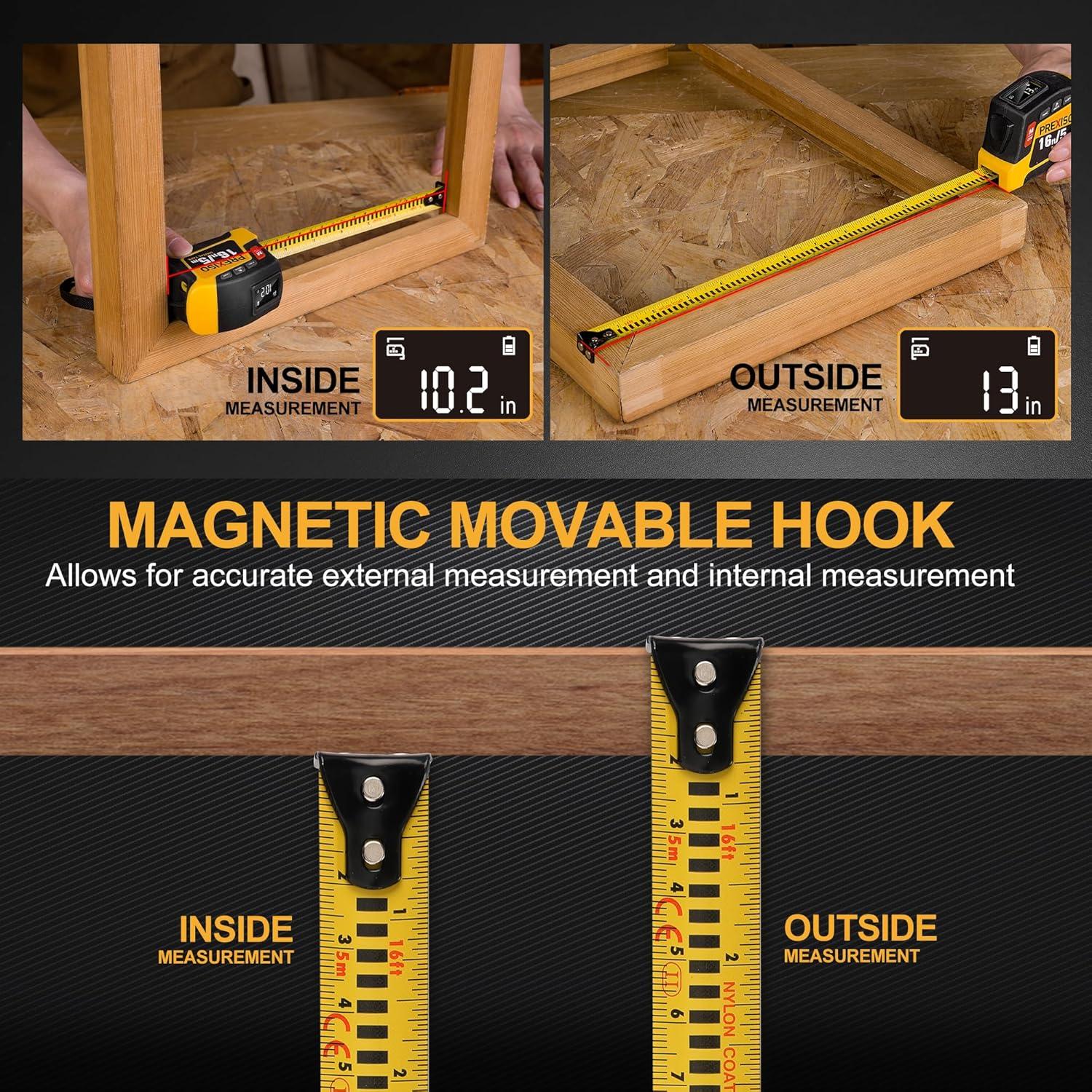 Cinta Métrica Digital PREXISO 4.88m - Herramienta de Medición