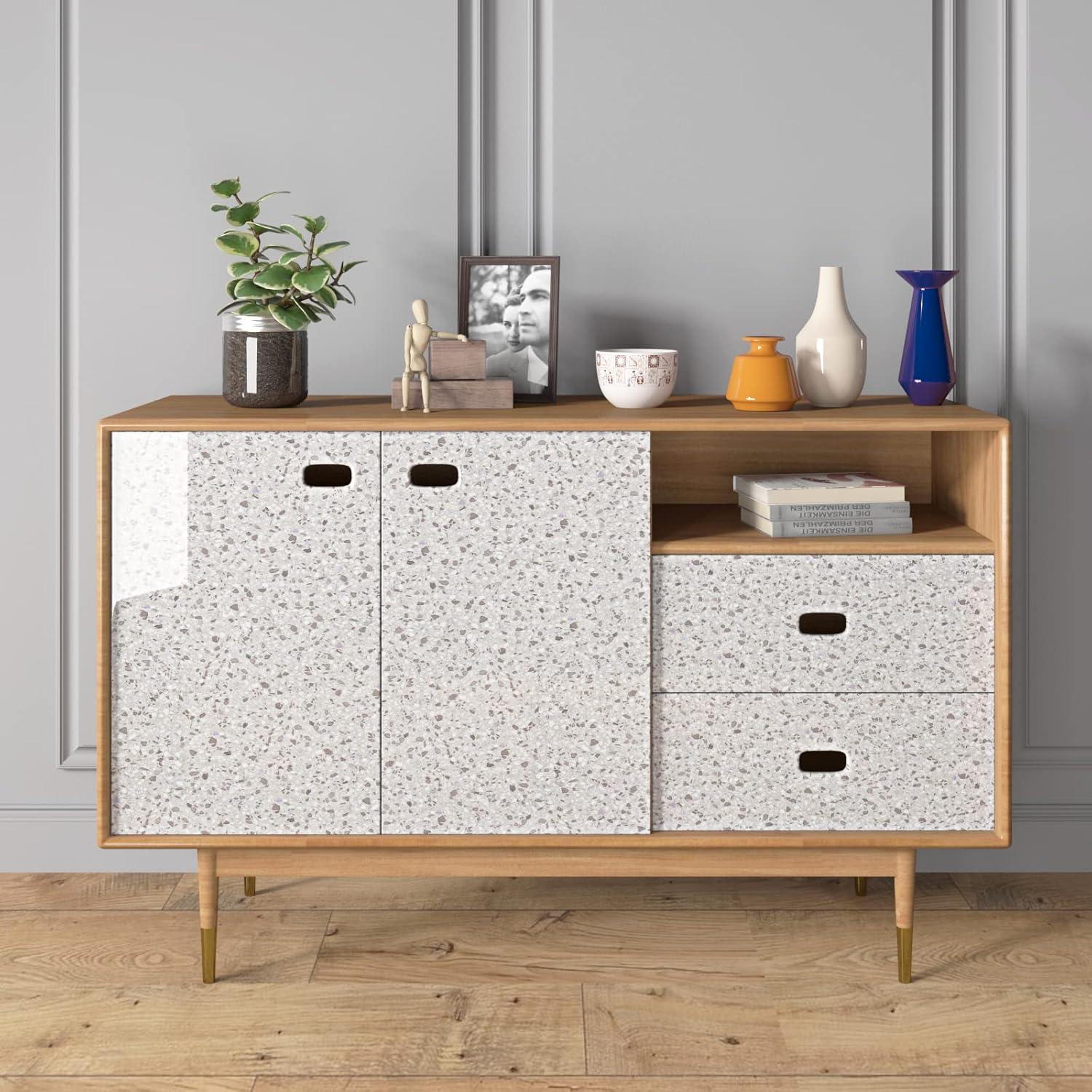 Papel Contacto Autoadhesivo FunStick Granito Gris 30CM x 5M