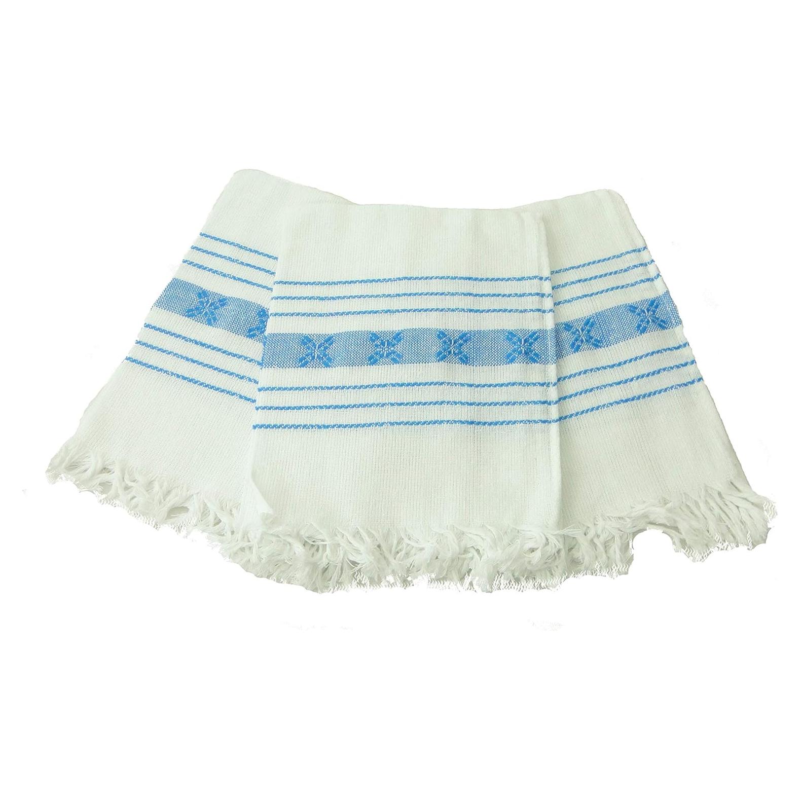 Juego de 3 Servilletas Mexicanas Tejidas MEXICANDOO 100% Algodón Azul