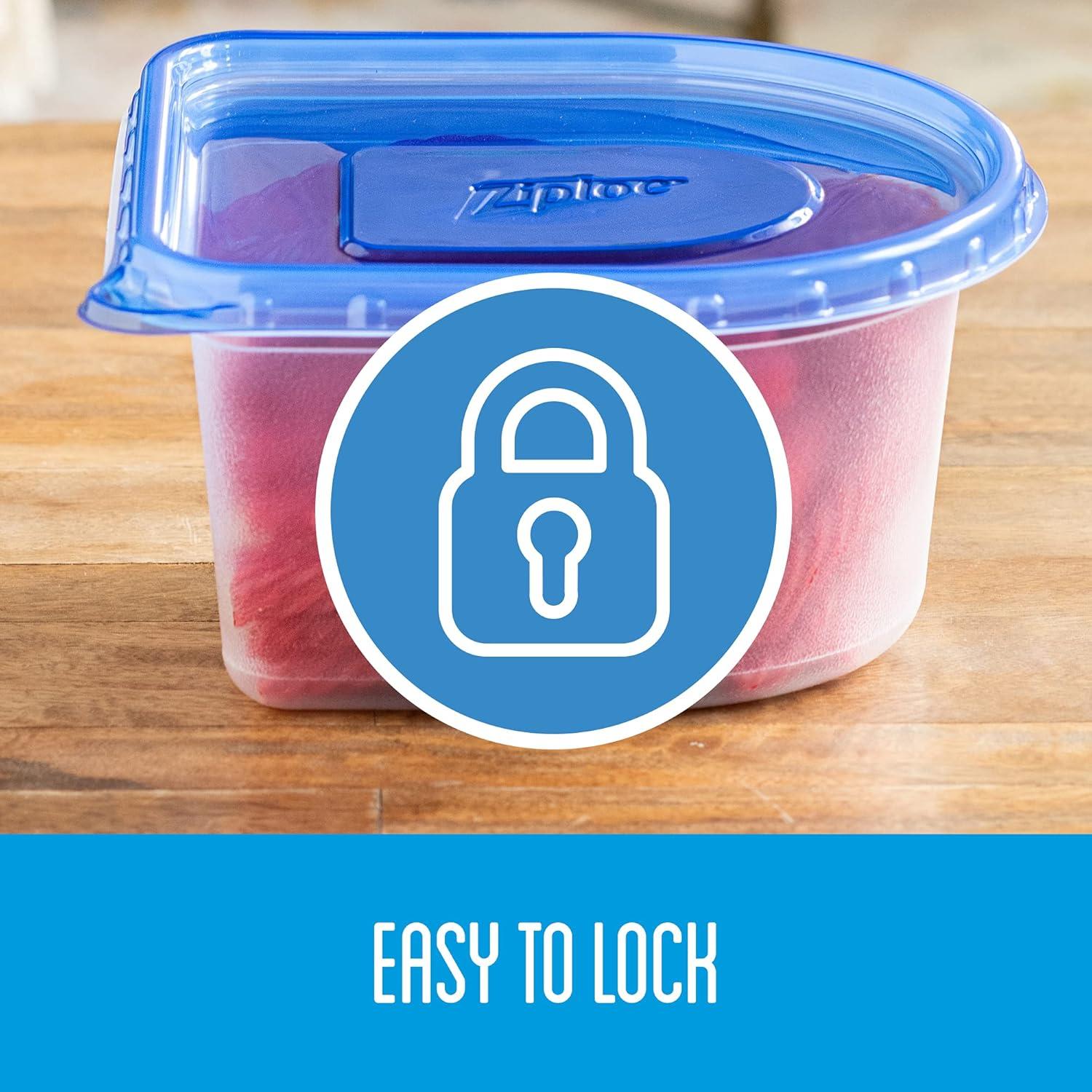 Contenedores de Almacenamiento Ziploc Snap N Seal, Set 10 Piezas 1.65L