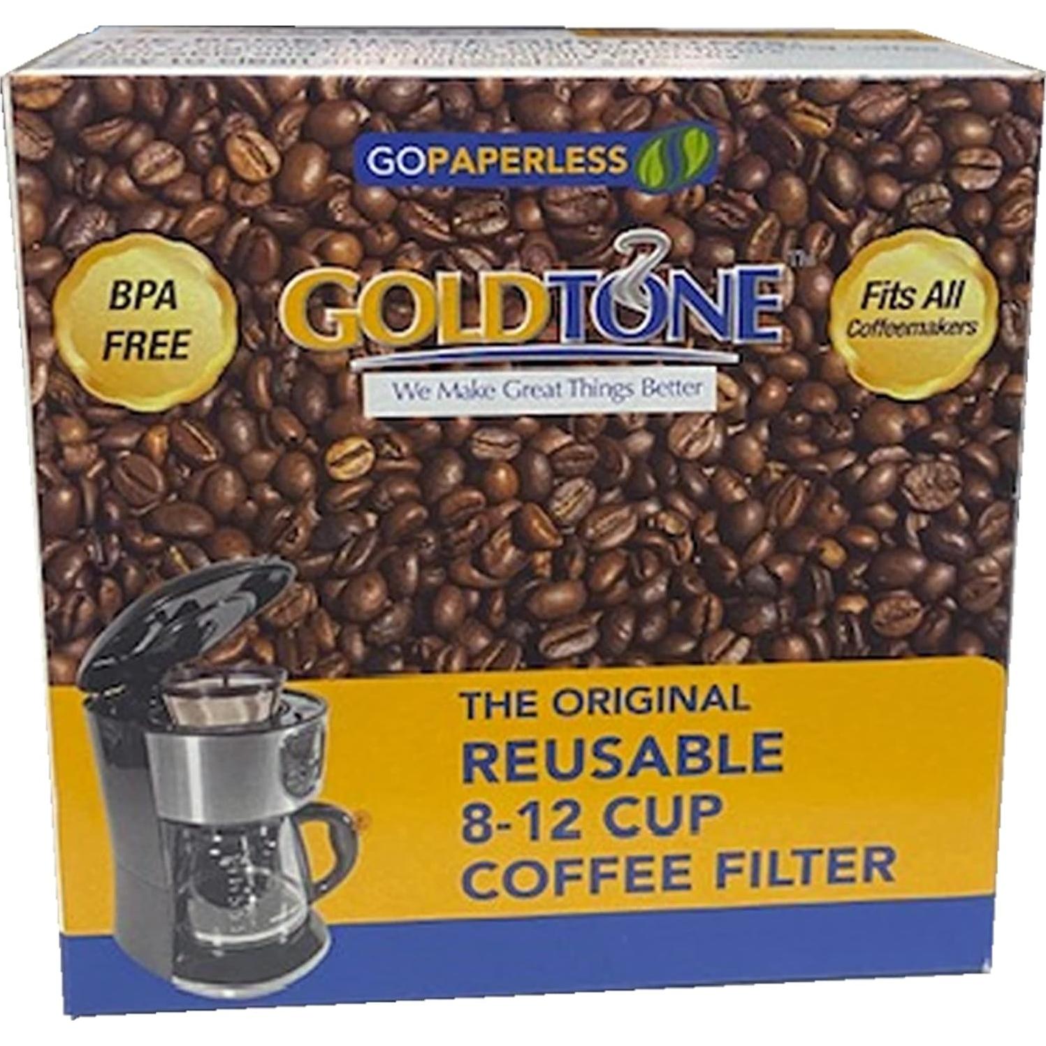 Filtro de café reutilizable GoldTone para 8-12 tazas Cuisinart