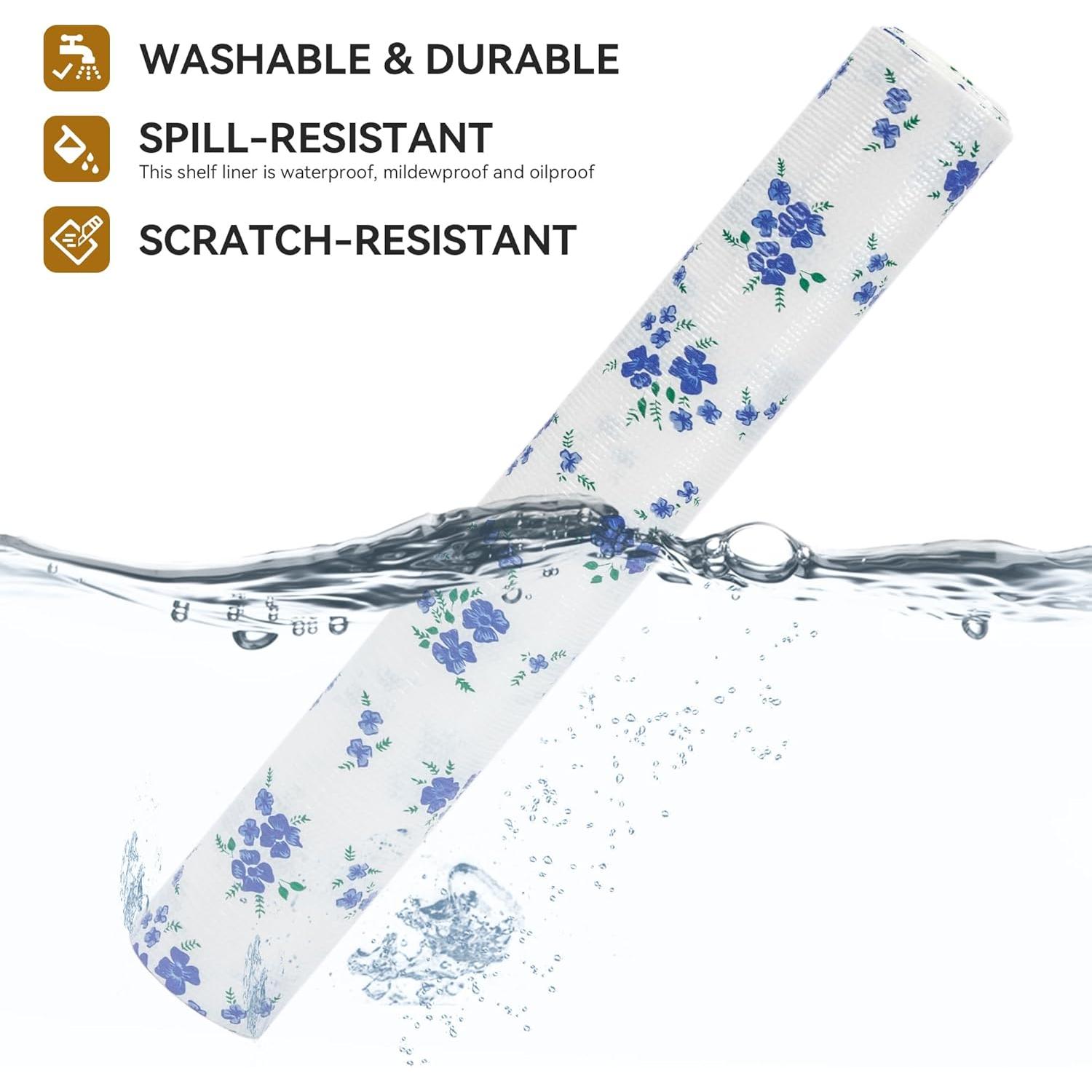 Forro de Estante RAY STAR 30x300 cm Floral Antideslizante