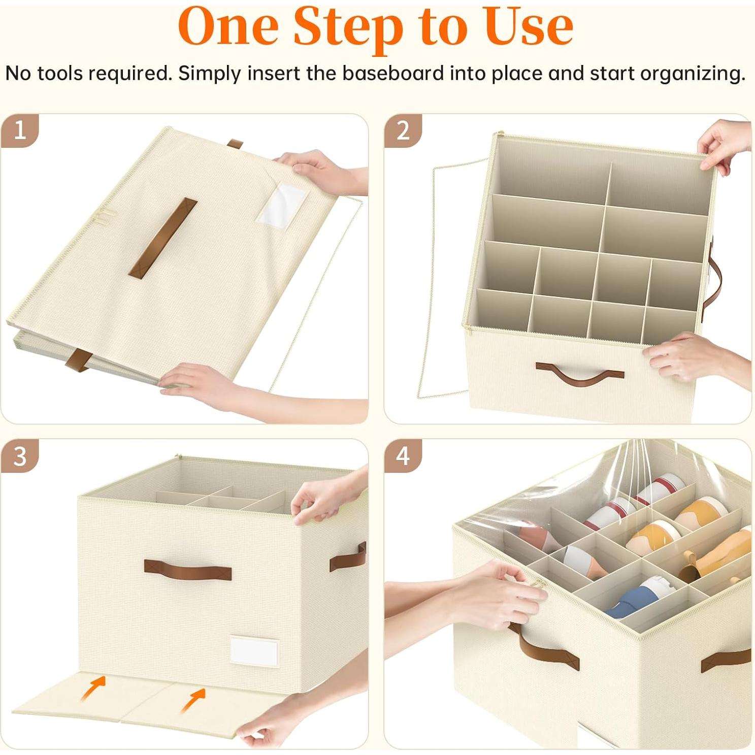 Organizador de Zapatos LIKMYPICK Beige Plegable 16 Pares