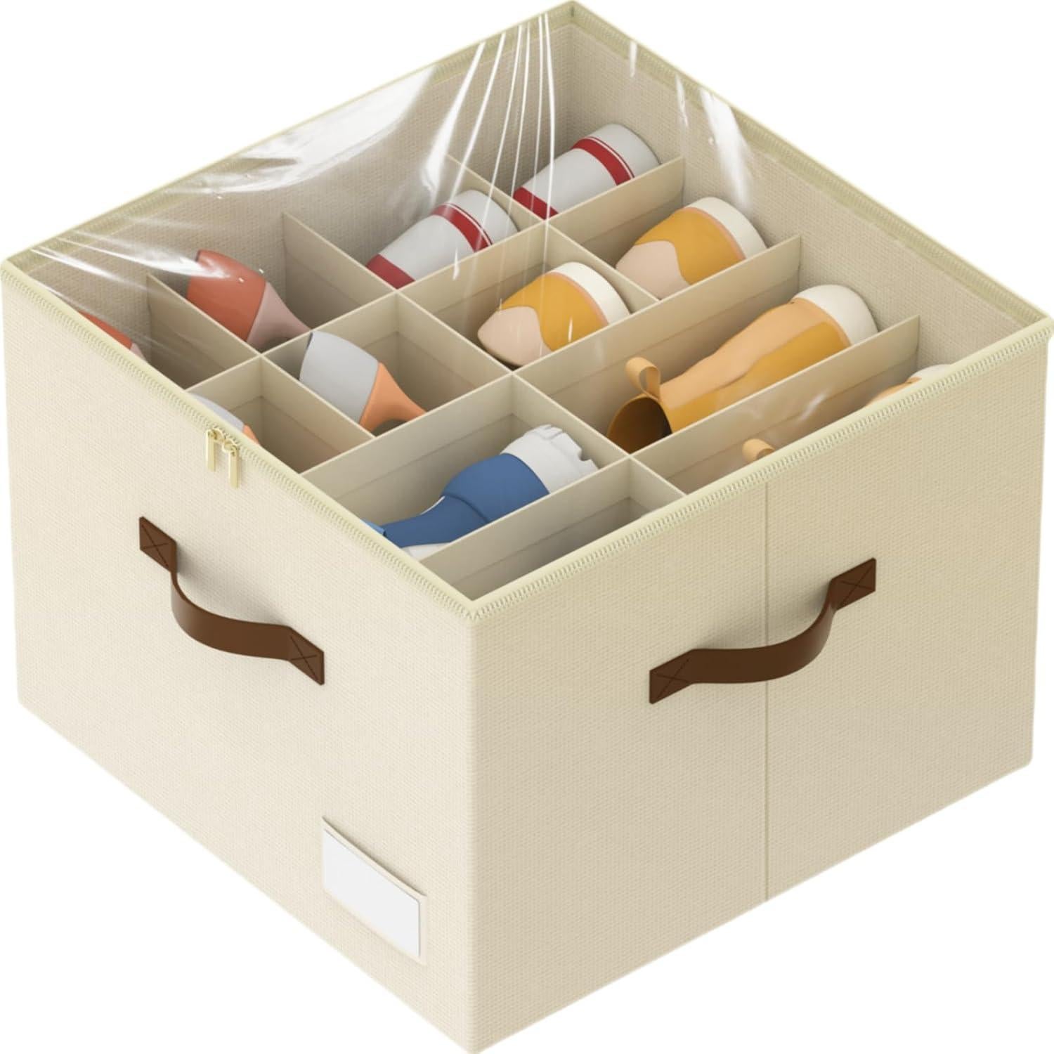 Organizador de Zapatos LIKMYPICK Beige Plegable 16 Pares