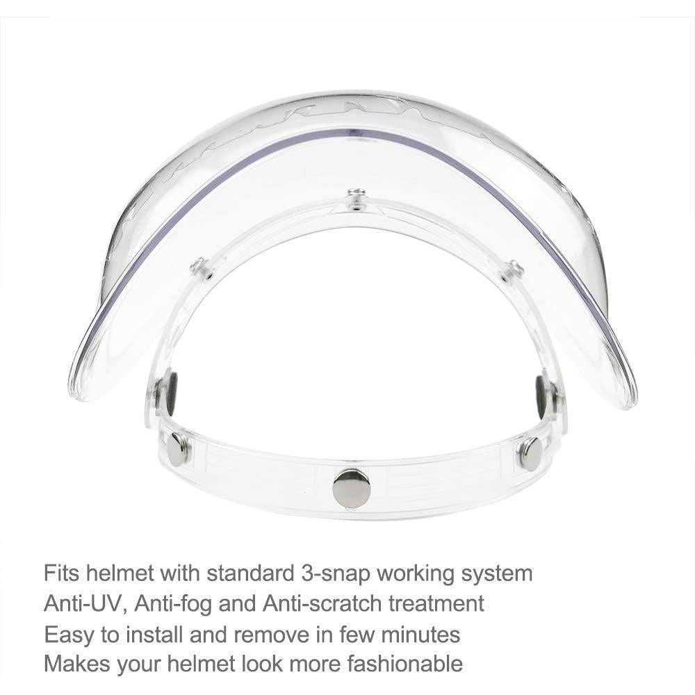 Visera Universal WANCAR para Casco Abierto 3 Clips Transparente