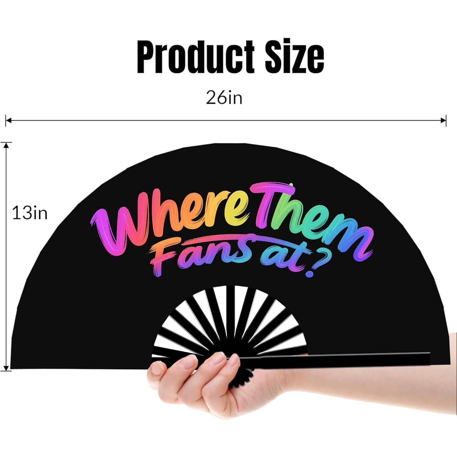 Ventilador Plegable AYTHSRIC 66 cm para Danza y Fiesta