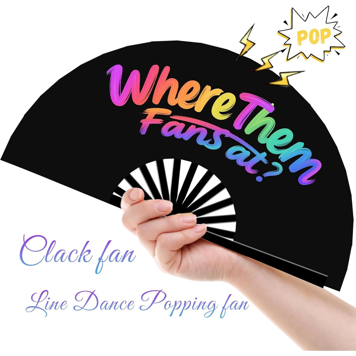 Ventilador Plegable AYTHSRIC 66 cm para Danza y Fiesta