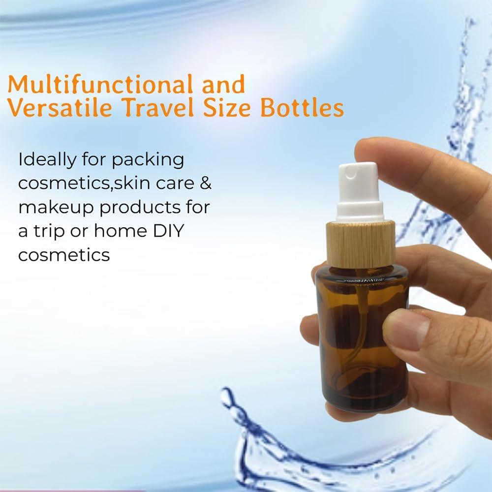 Botellas de Spray de Vidrio BEECO GIF2U 30ml 4 Pack Marrón Claro