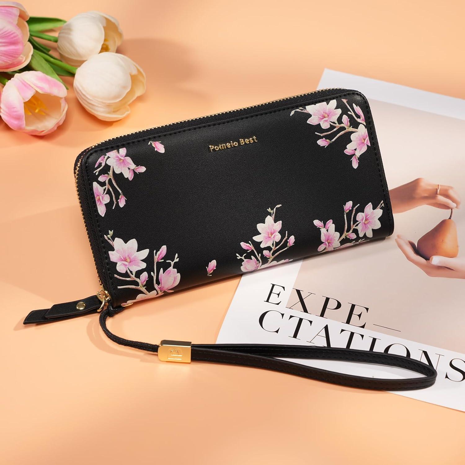 Cartera Pomelo Mejor para Mujeres con Bloqueo RFID - Negro