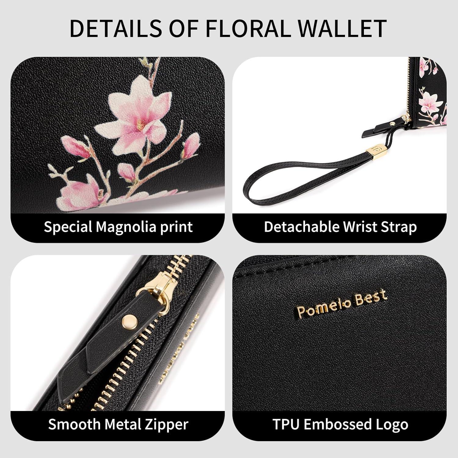 Cartera Pomelo Mejor para Mujeres con Bloqueo RFID - Negro