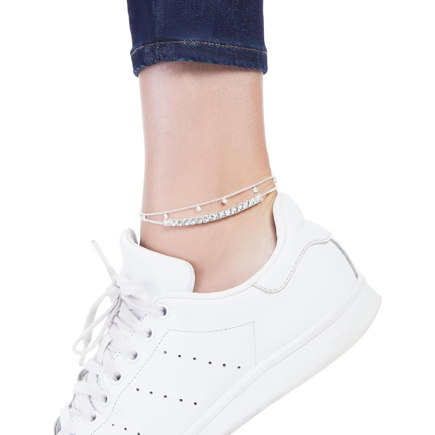 Conjunto de Tobilleras de Plata Esterlina Amazon Essentials