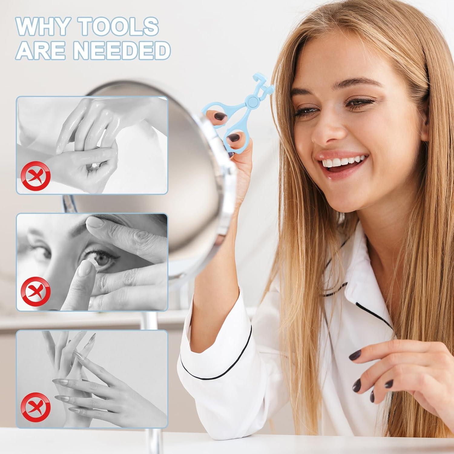 Herramienta para Aplicar Lentes de Contacto Genérica Azul - Fácil y Higiénica